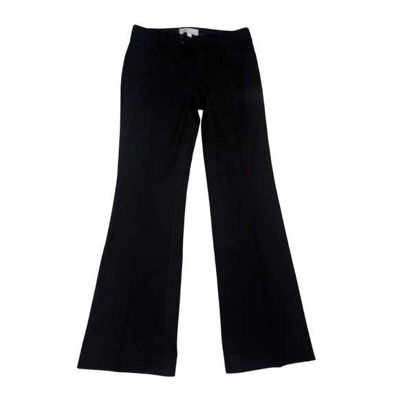Banana Republic Martin Fit Sleek Dress Pants Black 0 Petite Low Rise Flare - Picture 1 of 10